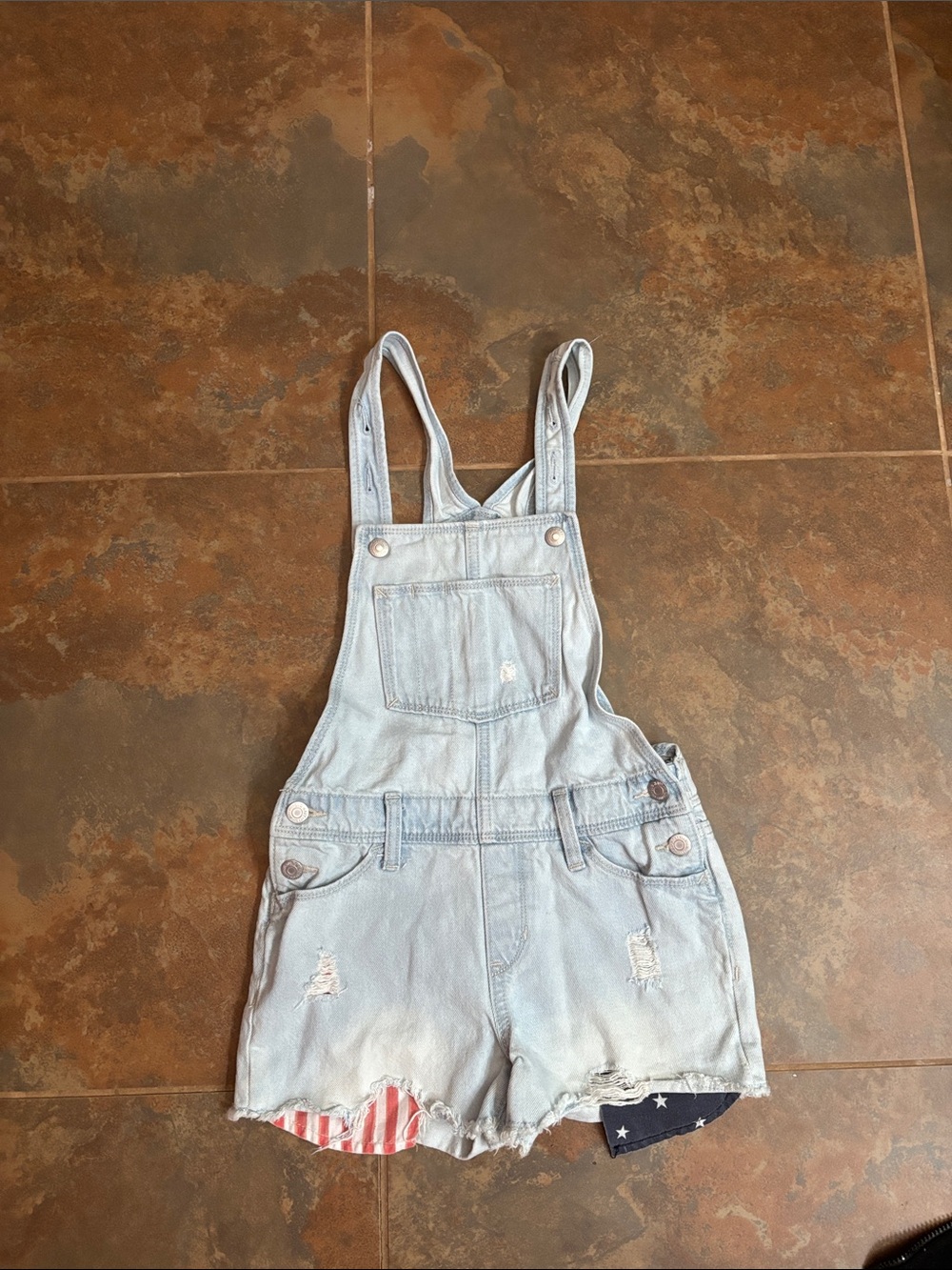Old Navy Light Blue Denim Kids Overalls Shorts